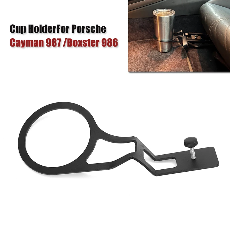 For Porsche Cayman 987 Boxster 986 Cupholder Car Seat Rail Cup Holder Bracket Stand Water Drink Bottle Mount Car Styling