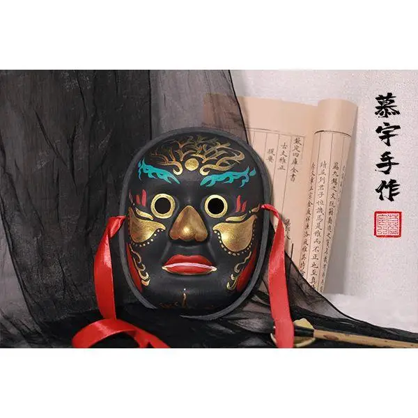 

Chinese Style Traditional Ancient Mask Han Suit Mask Hanfu Suit Accessories Stage Performance Handmade Mask Photography Props