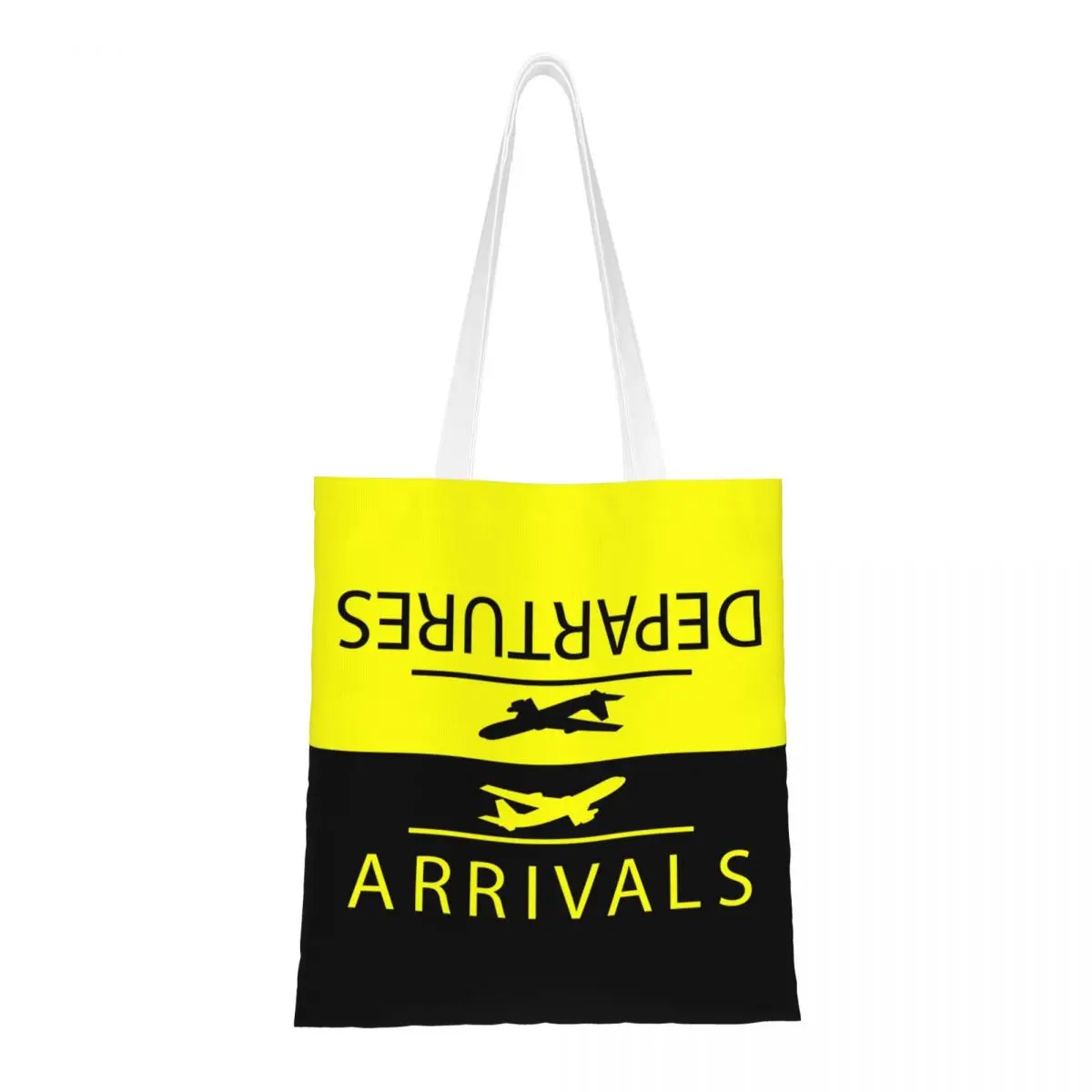 Custom Print Aviate Navigate Communicate Pilot Quote Aviation Runway Shopping Tote Bag Durable Canvas Shopper Shoulder Handbag