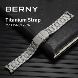 Vollständiges Titanarmband, 20 mm, Schnellverschluss-Titan-Uhrenarmband mit Titan-Verschluss, Uhr für BERNY T2566MS/T2576MS, Uhr ersetzen