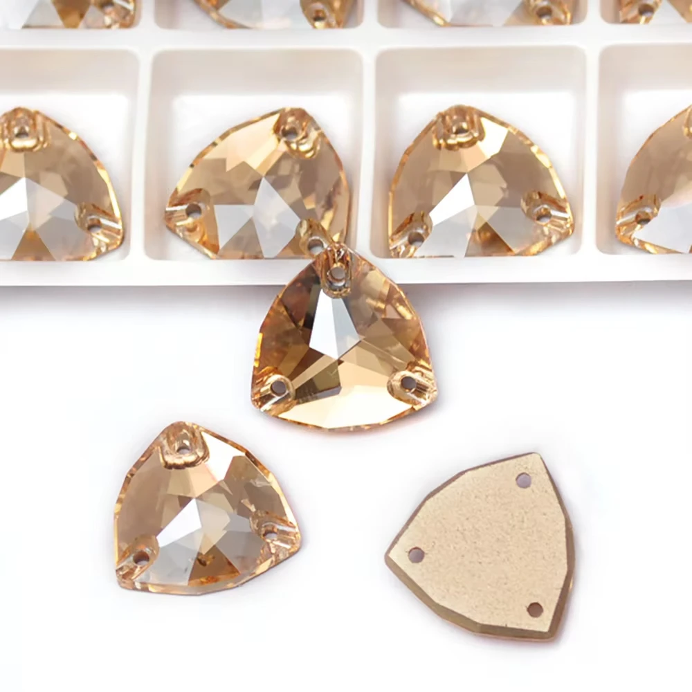PUBRILEX Golden Shadow K9 Glas-Aufnähsteine Flache Rückseite Edelsteine DIY-Zubehör Nähkristallsteine für Handarbeiten und Taschen – Detail 12