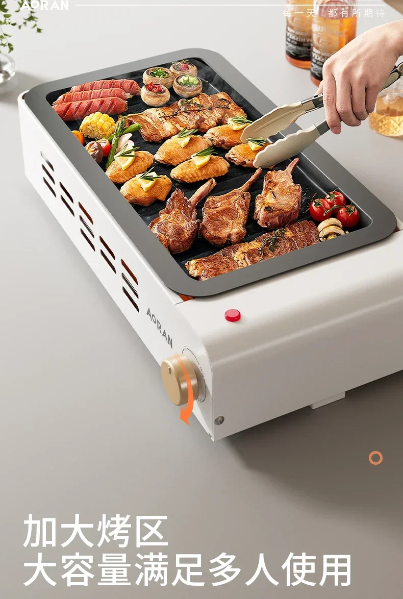 เตาย่างบาร์บีคิวไฟฟ้า220โวลต์พร้อมกะทะย่างย่างแบบไร้ควัน