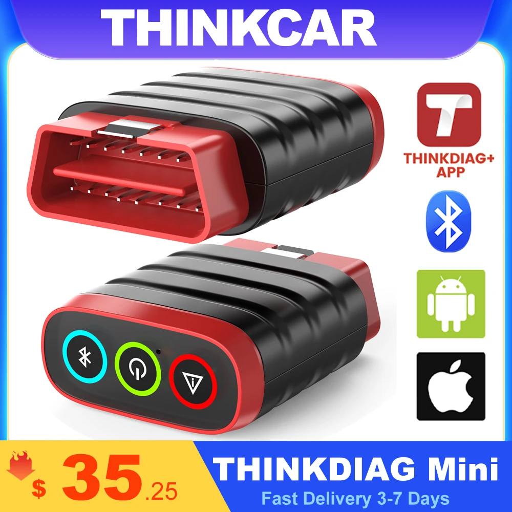 THINKCAR THINKDIAG Mini obd2 Bluetooth Scanner All Cars Full System Diagnose Lifetime Free Auto Diagnostic Tool Read/Clear Error