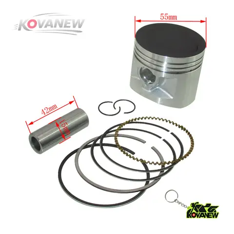 KOVANEW Lifan 140cc Piston Kit 55mm 15mm Pin For Chinese CRF50 KLX Pit Dirt Bike ATV Quad