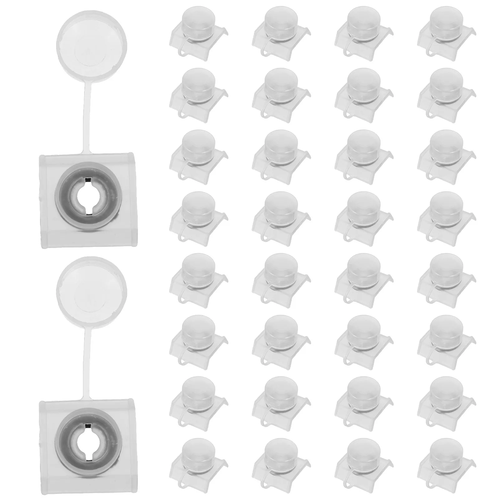 100Pcs Roof Tile Screw Strap Caps Plastic Waterproof Screw Protector Cover Rustproof Leak Proof for Metal Roofing