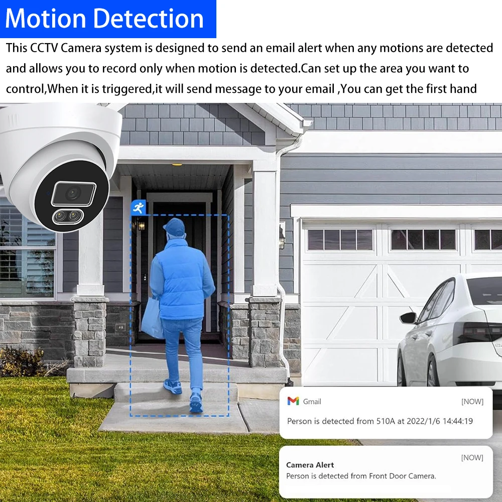 6MP TUYA POE Camera Celling 3.6mm Wide Angle Color Night Vision Two-Way Audio Wired Surveillance Camera For NVR Security System