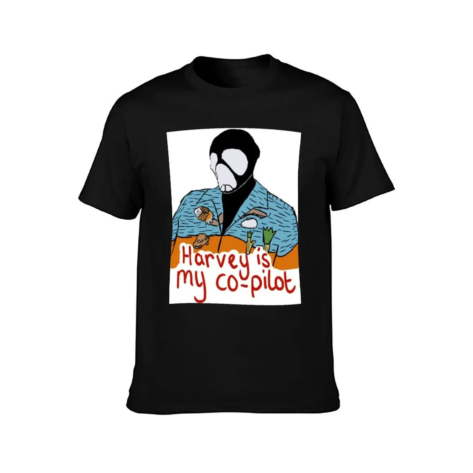Farscape - Harvey is my co-pilot. T-Shirt Summer Casual Cotton Tee Oversized Streetwear Tops Vintage Graphic Print