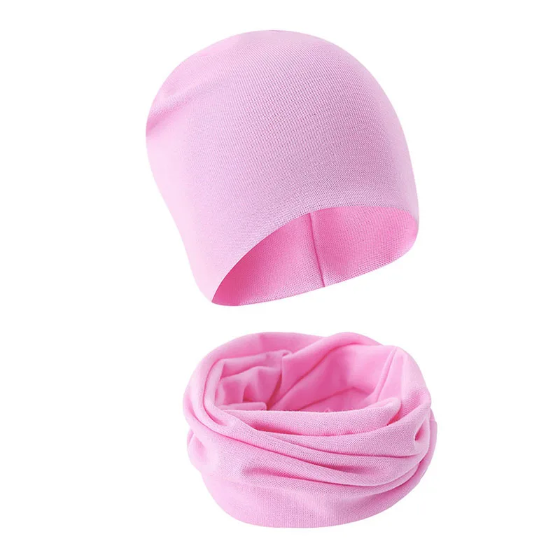 2PCS Baby Beanie Hat Scarf Autumn Winter Solid Color Warm Toddler Hat Scarf for Girls and Boys Infant Hats Set Kids Skull Caps — zdjęcie 6