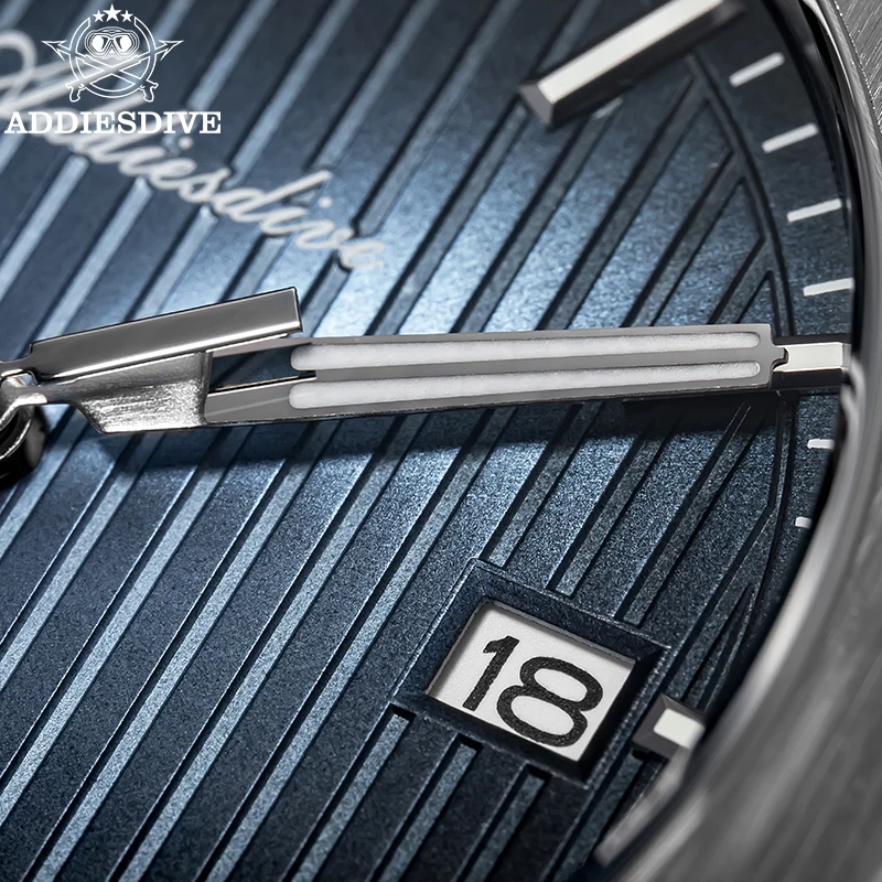 ADDIESDIVE 8215 Luxury Watches Men Automatic Sapphire Glass AR Coated Domed BGW9 Luminous 200M Dive Watch Mechanical Wristwatch