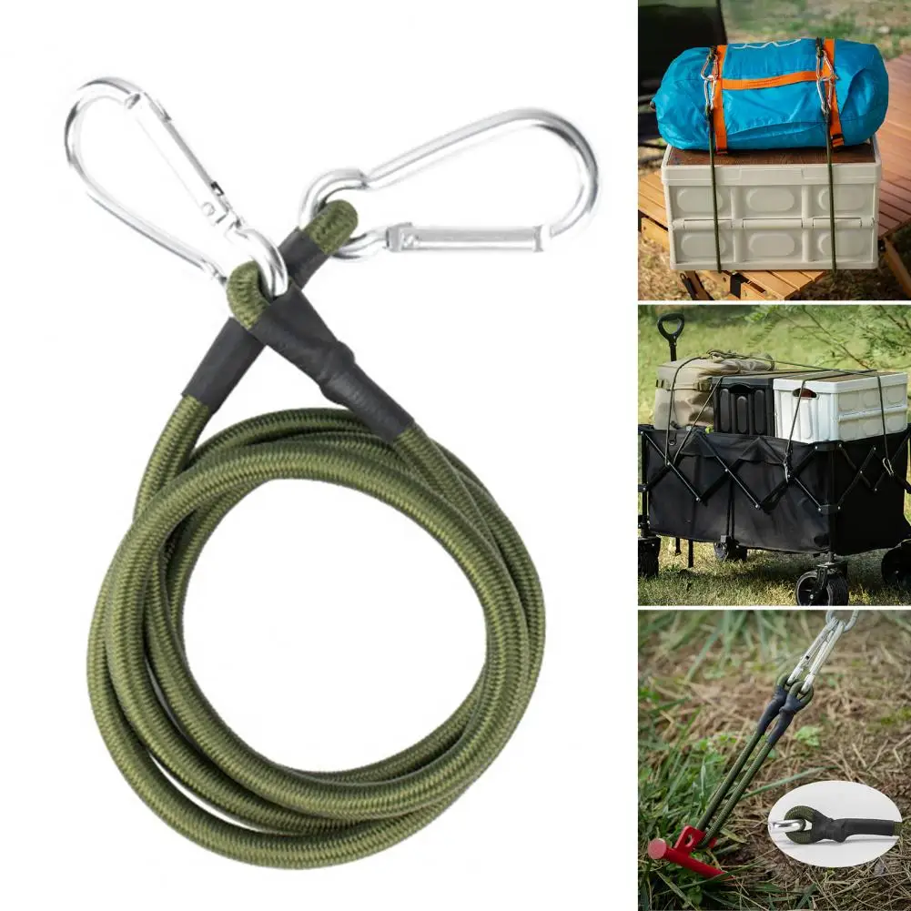 Bungee Cord with Carabiner Hook Heavy Duty Outdoor Camping RV Tent Kayak Luggage Cargo Elastic Tie Downs