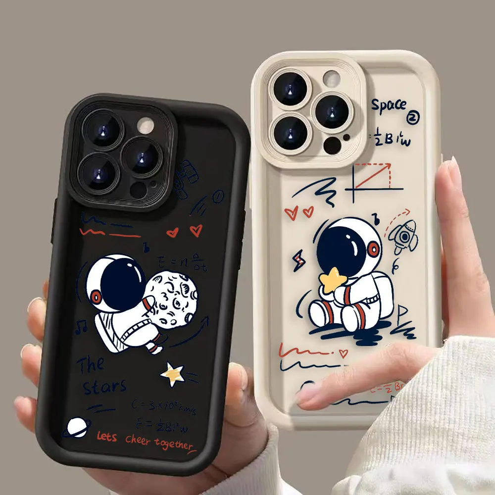 

Cartoon Astronaut Space Phone Case For Xiaomi 15 15T 17 14 14T PRO MAX 8 11 12 12T 13 LITE 5GNE DIY Shell TPU Shockproof Cover