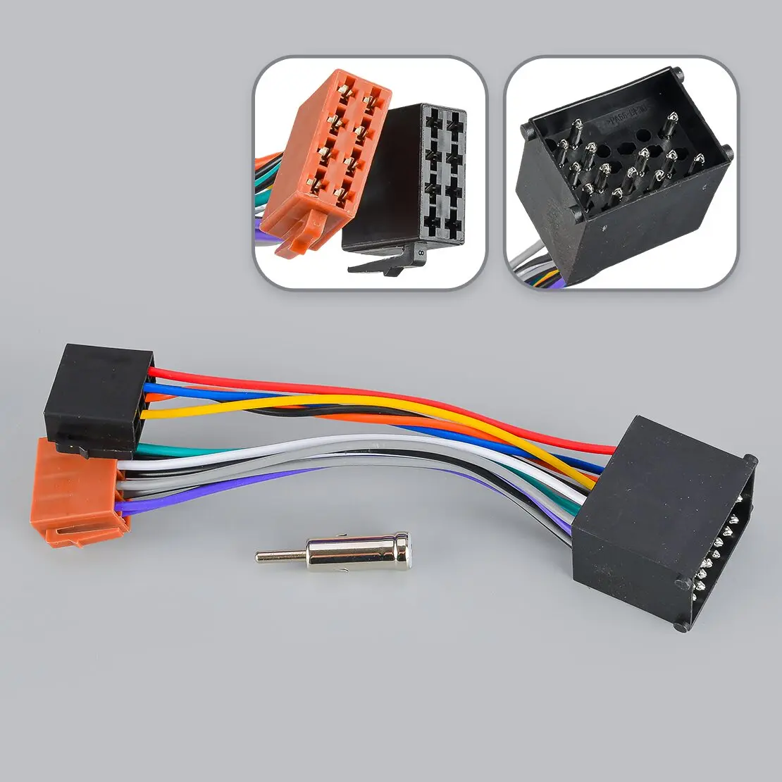 Stereo Radio Wire Wiring Cable Harness Antenna Connector Adapter Kit Fit For BMW 3 5 7 Series E30 E36 E46 E34 E39 E32 E38 E31