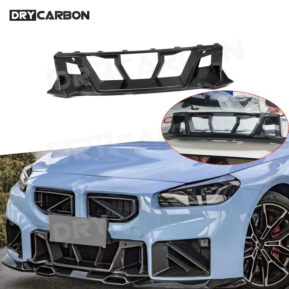 

Накладка на передний бампер из сухого карбона, решетка радиатора, накладка на воздухозаборник для BMW 2 серии G87 M2 2022+, комплект обвеса из FRP