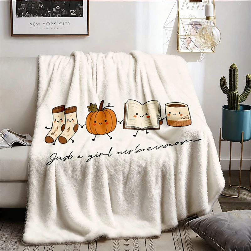 Just A Who Loves Cozy Season Cozy Blanket, Cute Fall Doodle Warm Blanket, Cozy Reader Gift for, Librarian Teacher Bookis