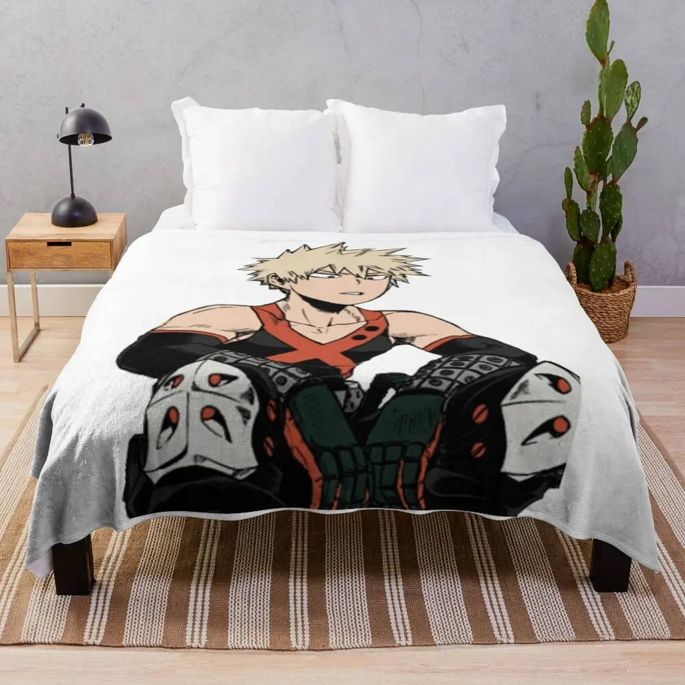 Katsuki Bakugo Throw Blanket Long Lasting Soft Plush Blanket for Daily Use