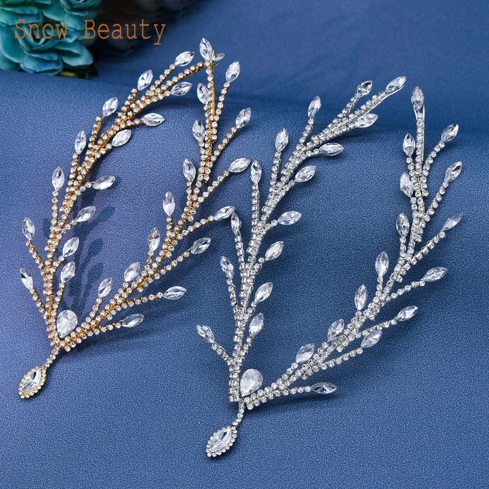 DZ032 Wedding Headpiece Head Chain for Women Tiara Forehead Band Fairy Costume Headdress Princess Hair Accessories for Prom