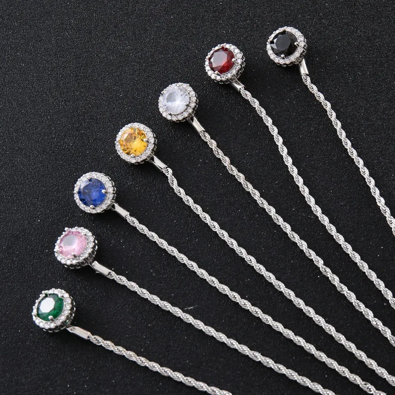 بدلة رجالية رائعة إكسسوار طية صدر السترة دبوس بروش كريستال شرابة سلسلة ربطة عنق سلاسل موضة الأعمال مجوهرات فاخرة غير رسمية #2