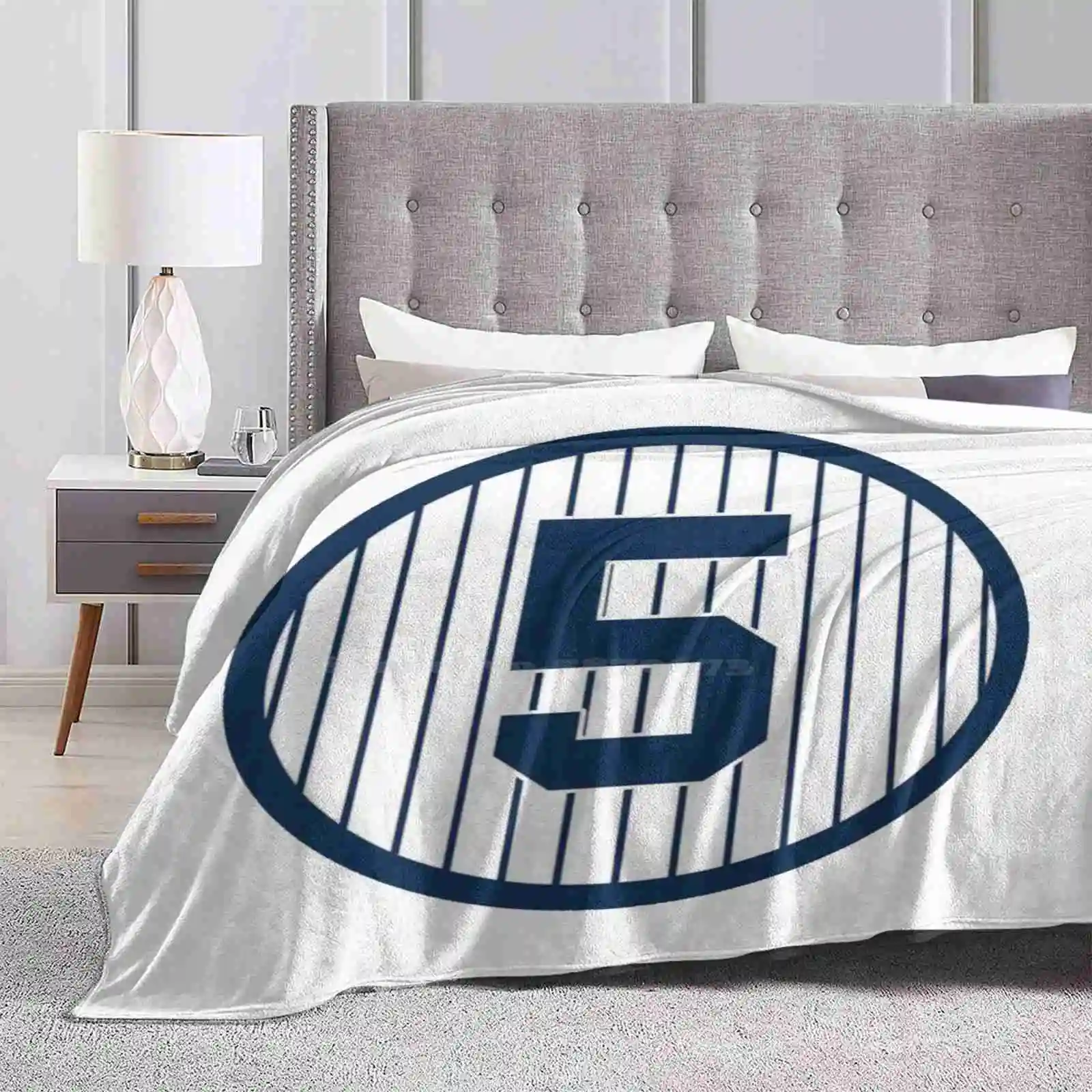 Joe Dimaggio-New York-#5 Blanket Soft Warm Travel Portable Blanket Retired Numbers Number 5 Joe Dimaggio Joltin Joe Jolting Joe