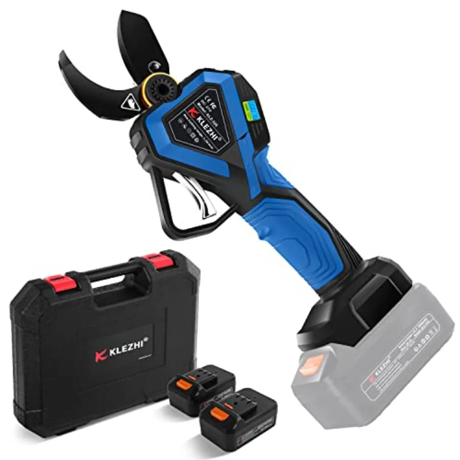 

Беспроводные электрические секаторы с цветным LED-дисплеем, диаметр реза 32 мм/1,26 дюйма, 2 литиевых аккумулятора по 2 Ач.