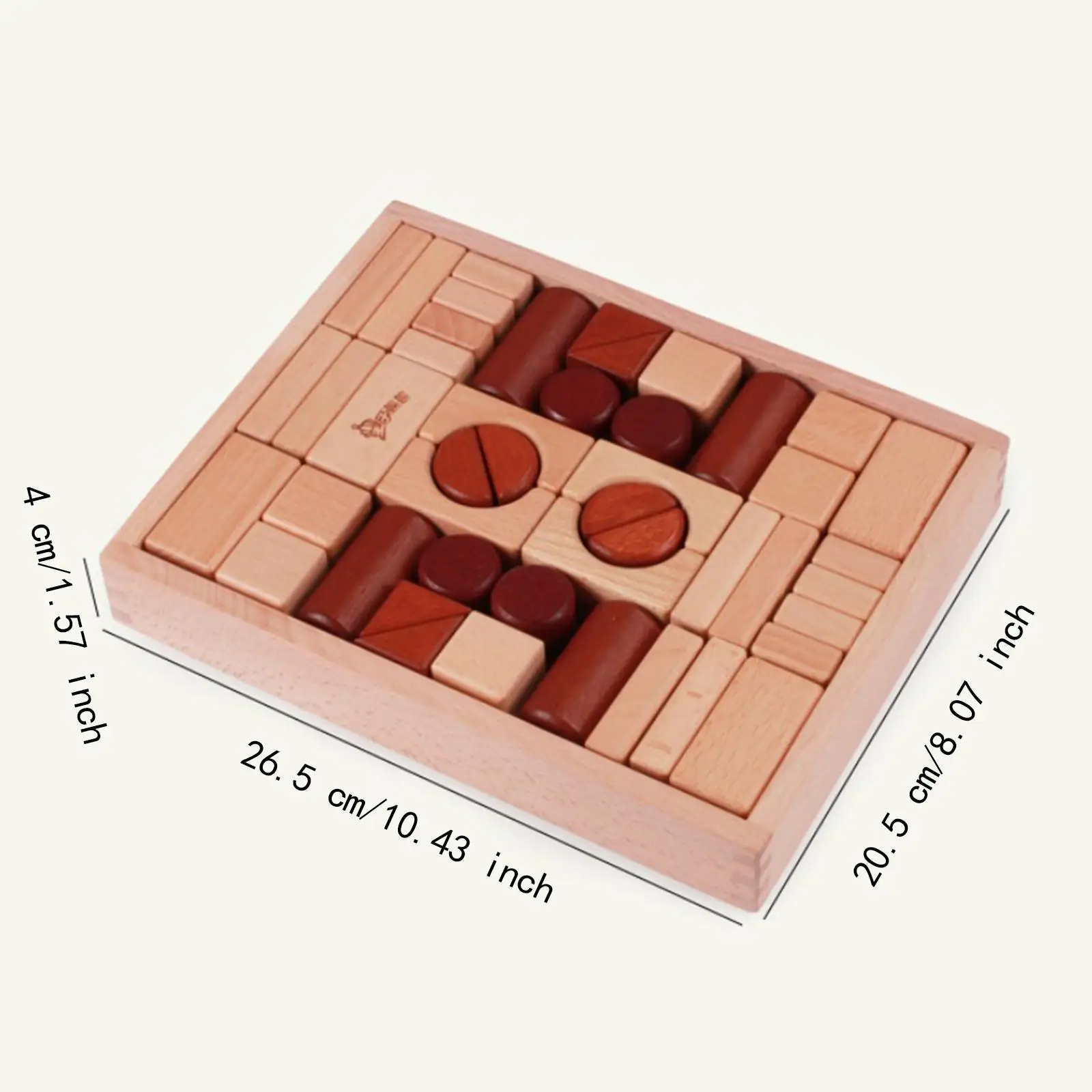 Décennie s de construction géométriques en bois solides, cadeau d'anniversaire pour enfants d'âge alth