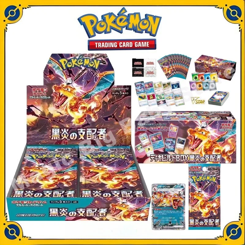 Original Pokemon Exchange Type PTCG Trading Cards Game Gifts Japanese SV3 Ruler of Black Flame Booster Pack Genuine Gift Box