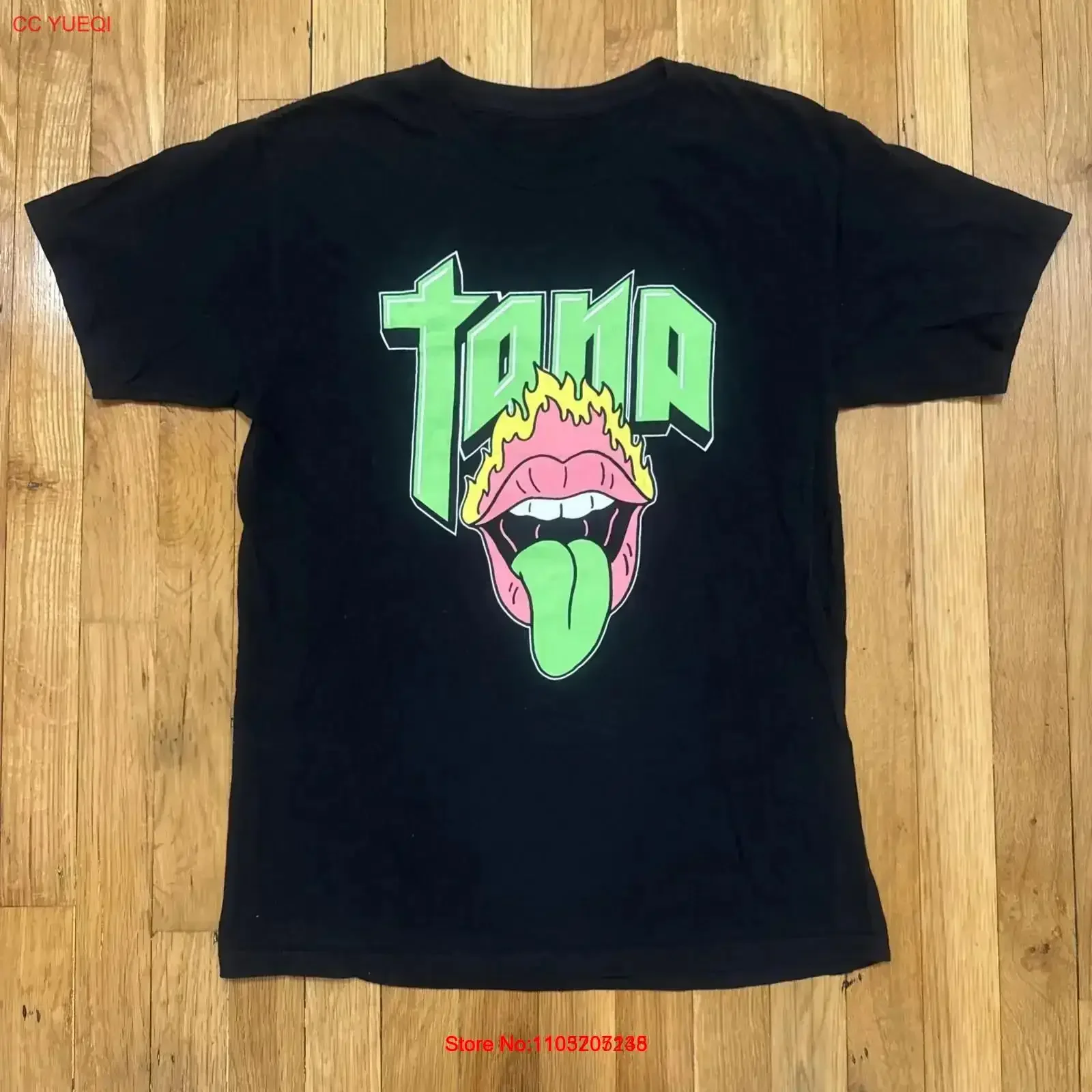 Tana Mongeau Black 2 Sided Tour T Shirt vintage Washed Versatile designer clothes Soft fashion homme Stretched graphic vintage