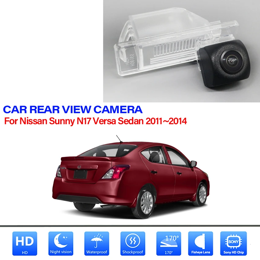 For Nissan Sunny N17 Versa Sedan 2011 2012 2013 2014 Reversing Rear View Camera parking HD Night Vision high quality camera