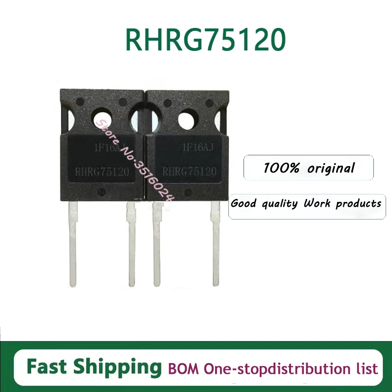 10PCS/lot  RHRG75120  TO-247 1200V 75A 100% NEW