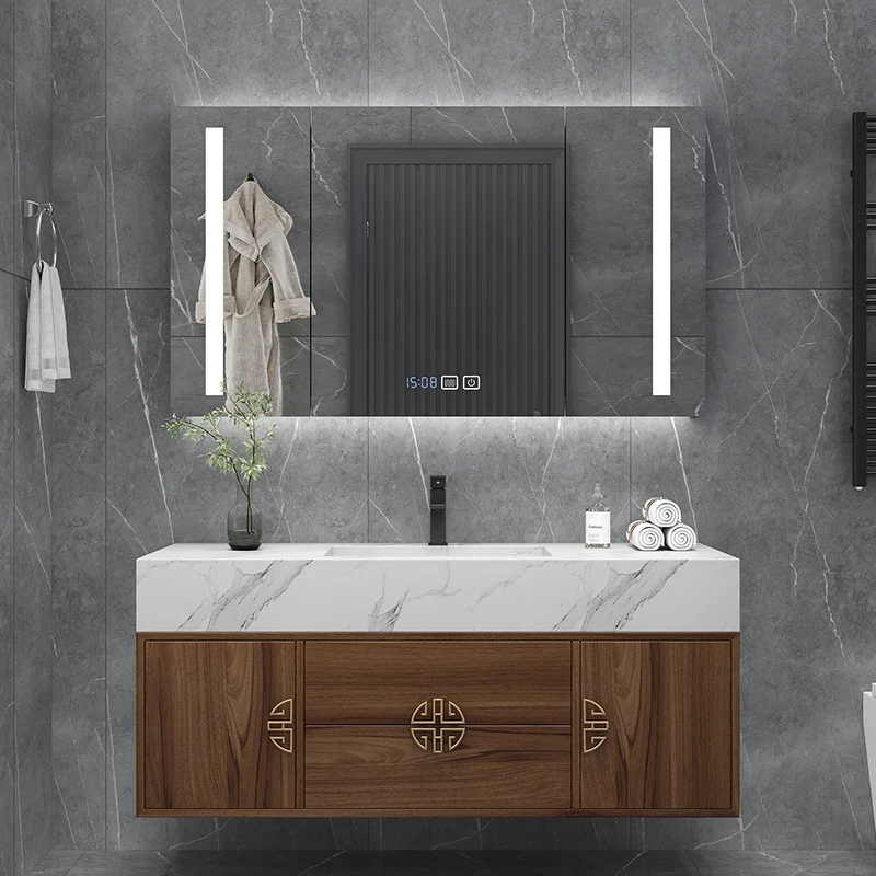 Household Durable Modern Moisture-proof Waterproof Indeformable Smart Mirror Anti-scratch Ceramic Integrated Bathroom Cabinet