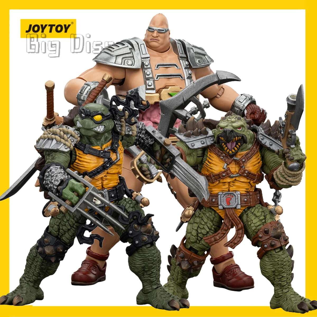 JOYTOY TMNT 1/18 Action Figure Krang/Slash/Tokka อะนิเมะรุ่นทหาร