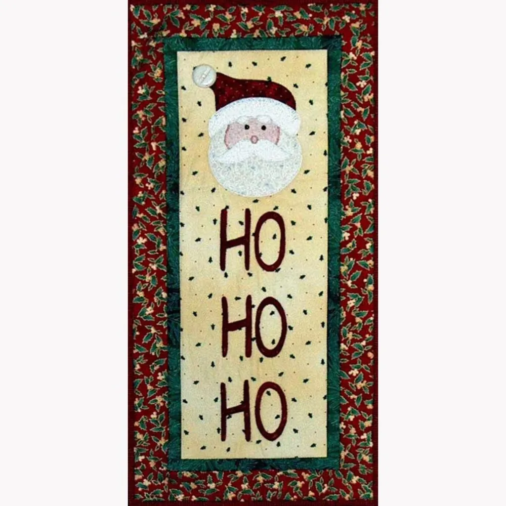 Christmas Runner Rug Santa Claus Sleigh Long Kitchen Hallway Mat Non Slip Winter Snowy Village Floor Carpet Decor