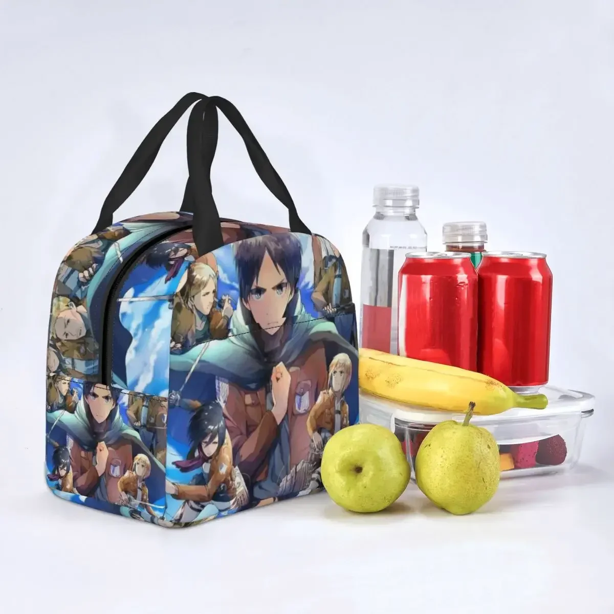 Attack On Titan Insulated Lunch Bags for Camping Travel Anime Manga Shingeki no Kyojin Thermal Cooler Lunch Box Women Kids