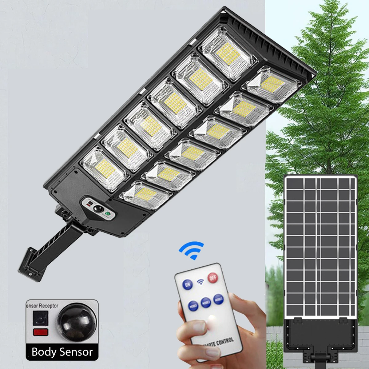 Lampes solaires murales à capteur de mouvement, lampes LED solaires d'extérieur, lampes de sécurité solaires pour cour et jardin