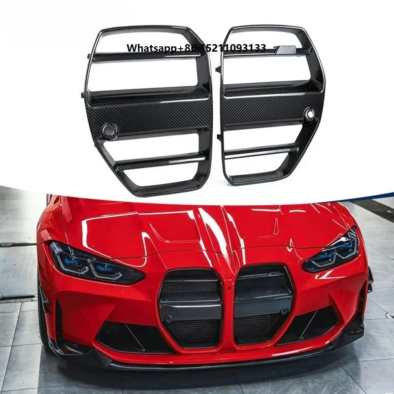 Perfiply Car Autopart Front Rear Carbon Fiber Front Black Grille