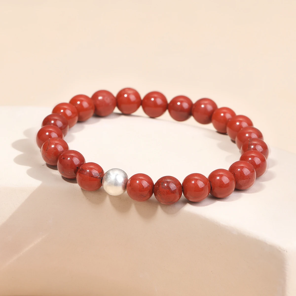 925 فضة سبحة صلاة الحجر الطبيعي حبة سوار جمشت الأبيض كريستال الحجر البركاني الروحي شفاء مجوهرات Gif