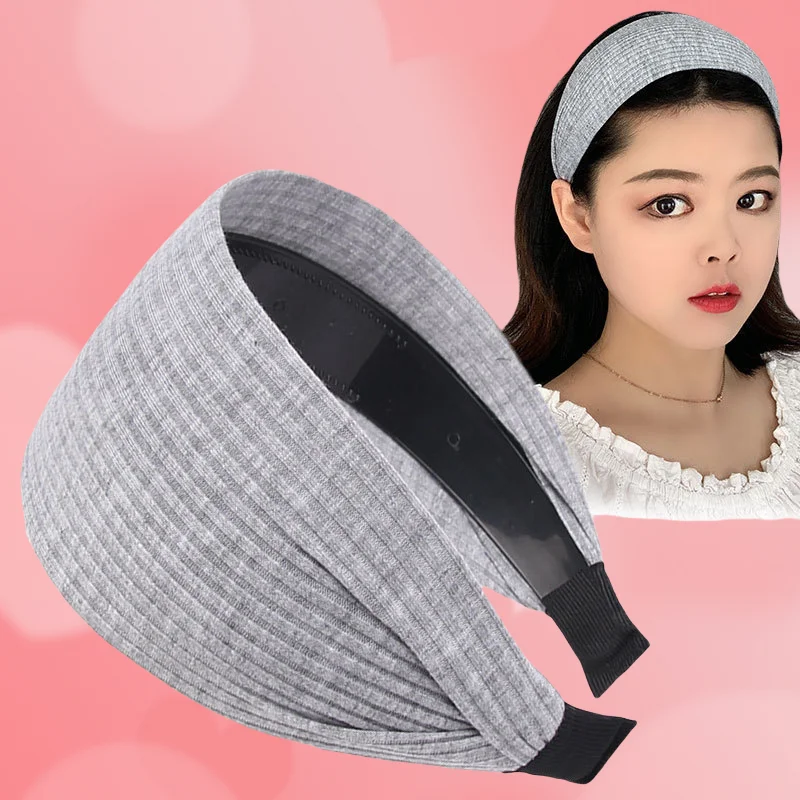 Black Wide-brimmed Headband Toothed Non-slip Hair Band White Hair Sports Makeup Headbands for Women Diademas Hairband