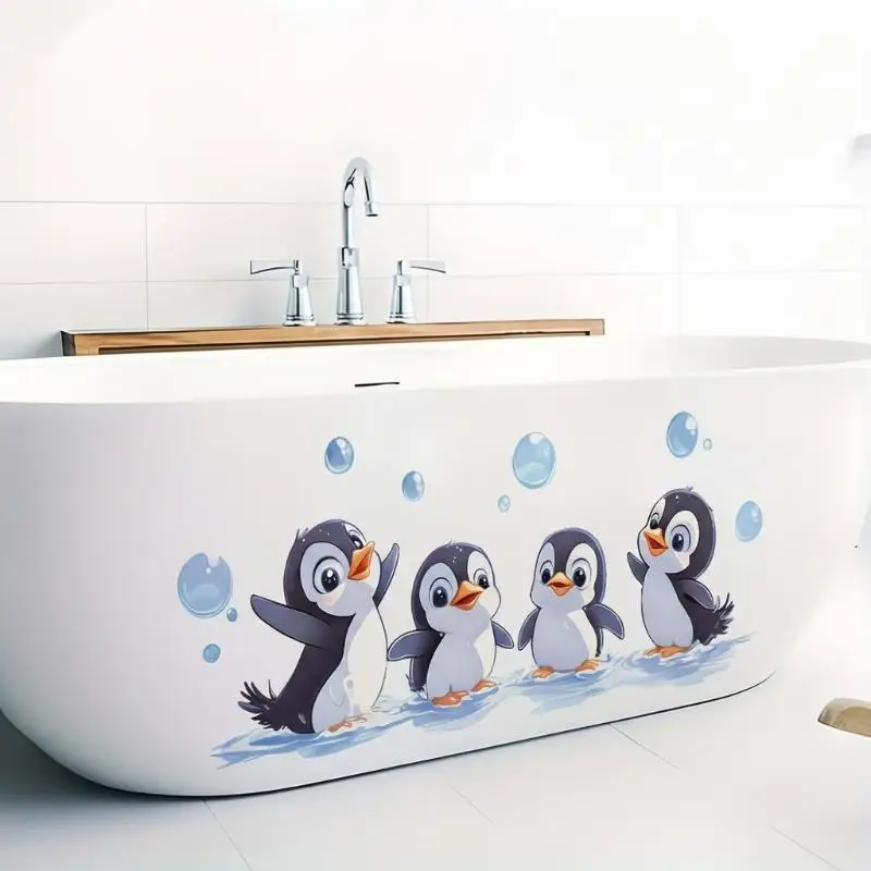 Realistic Spray Octopus Bathtub Sticker Bathroom Wall Glass Door Surface Decoration Self-Adhesive Removable Home Art Decor Decal