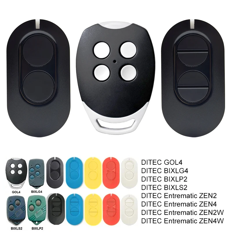 DITEC Entrematic ZEN2 ZEN4 GOL4 Remote Control for ZEN2W ZEN4W BIXLG4 BIXLP2 BIXLS2 433.92MHz Garage Door Control Gate Opener