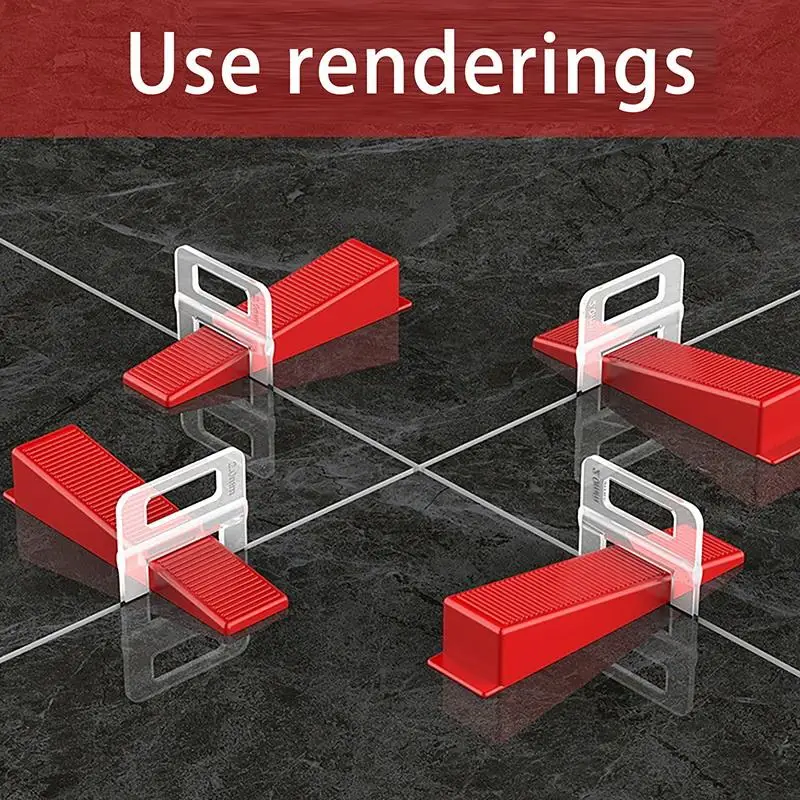 100Pcs Ceramic Tile Spacers Clips - 1.0/2.0/3.0MM Tile Leveling System For Floor Wall Tile Laying Construction Tools