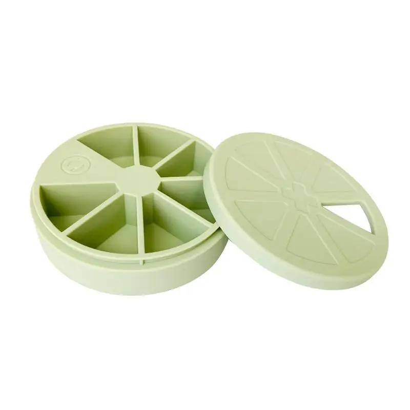 Circle Pill Organizer Round Dose Weekly Pill Organizer Silicone Pill Box Case To Hold Vitamin Cod Liver Oil Supplements