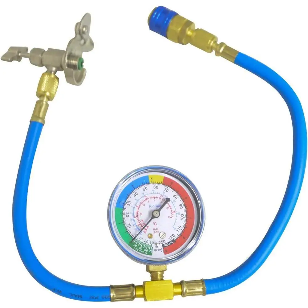 

R134A Шланг для заправки хладагента кондиционера с манометром Инструмент для заправки хладагента кондиционера автомобиля