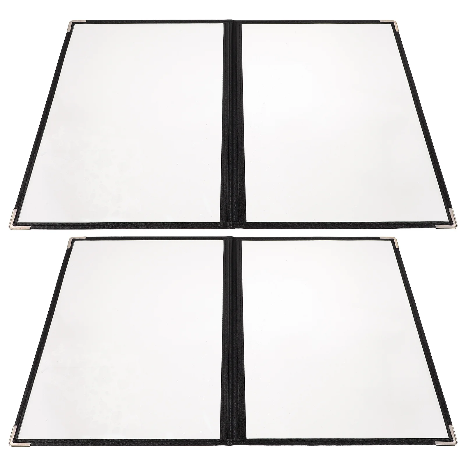 2 Buah Sampul Menu Transparan PVC Binder Tempat Menu Daun Longgar untuk Restoran Kedai Kopi Dapur PVC Binder