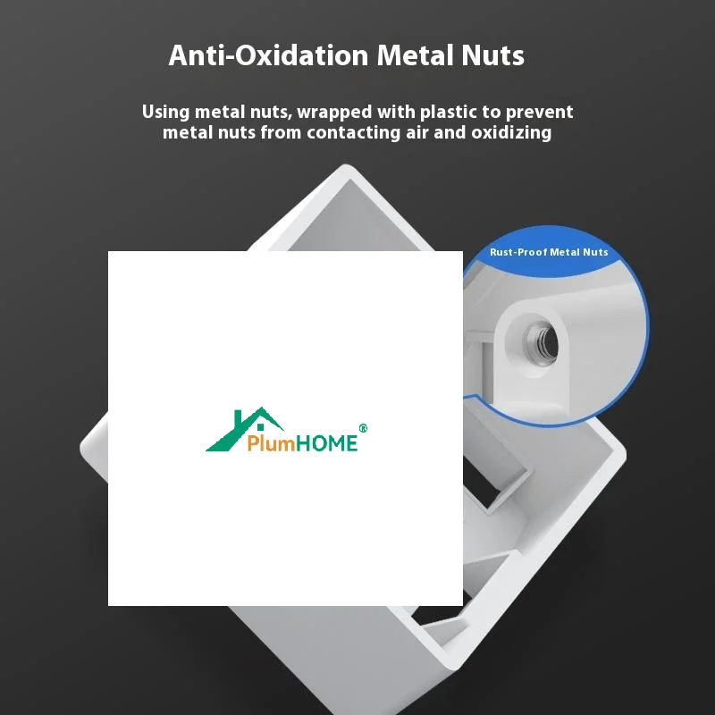 5PCS Wall Switch Socket Junction Box, External Installation Box, Black And White 88mm*88mm*35mm