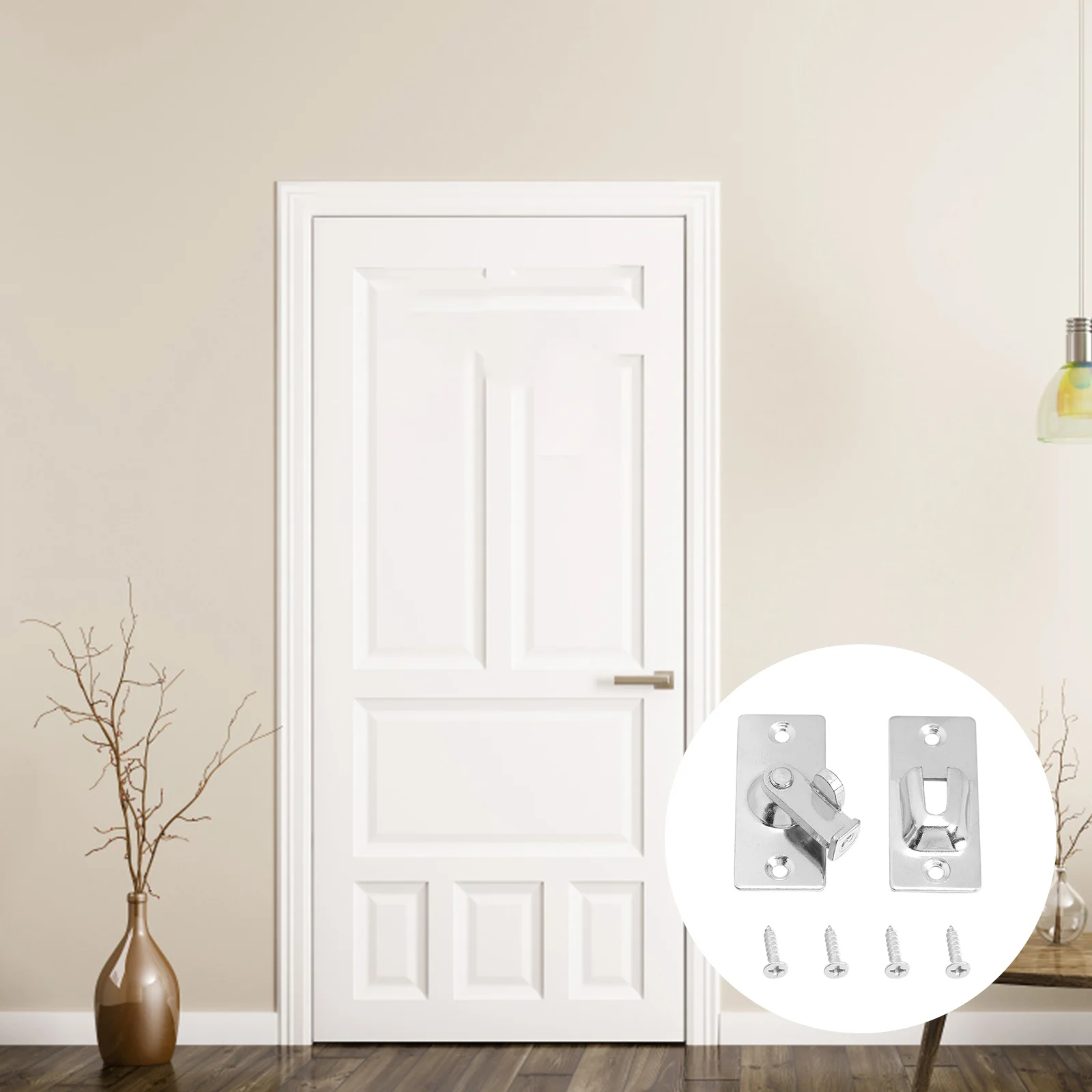 

2Pcs Stainless Steel 304 Door Latch Buckle Lock 90 Degree Right Angle Sliding Bolt Lock for Door Window Security Cabinet Drawer