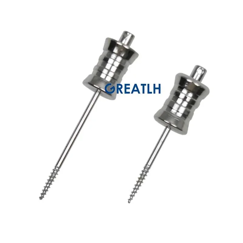 GREATLH Dental Broken Root Drill Remnant Extractor Stainless Steel Extractor Apical Root Fragments Drill Dental Supplies