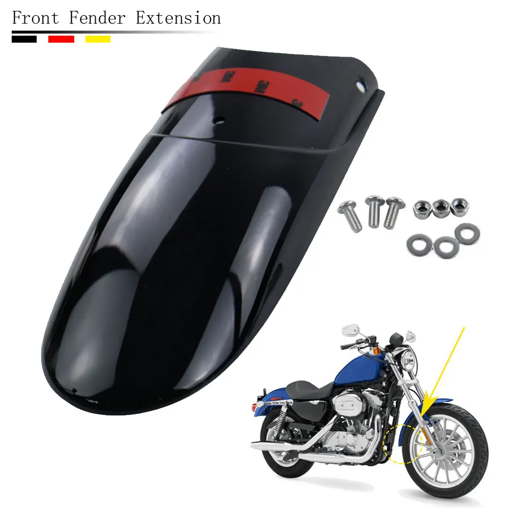 

Motorcycle Accessories Front Fender Extender Rear Mudguard Extension Fits For Harley Sportster FX XL 883 1200 Dyna Softail