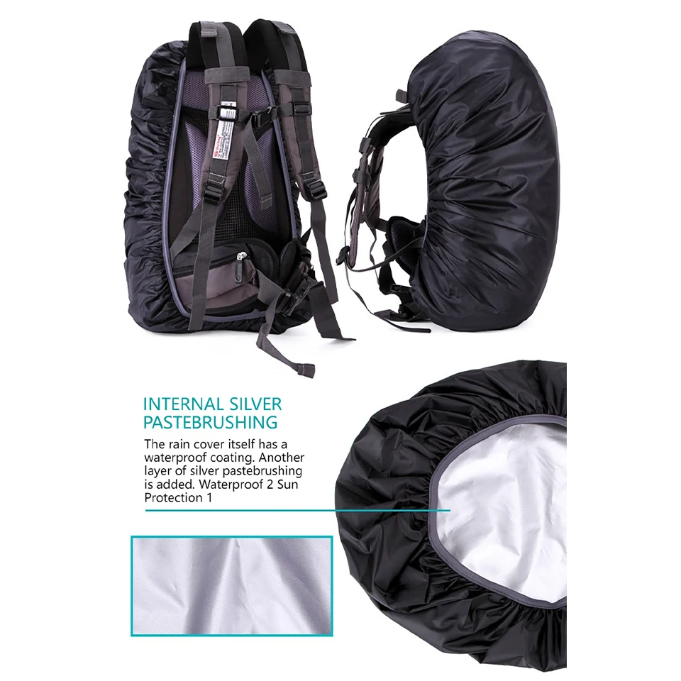 KoKossi 1Pcs 25-80L 배낭 방수 커버 야외 스포츠 사이클링 하이킹 배낭 등산 캠핑 먼지 커버 여성 남성