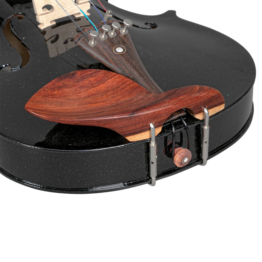 Tamanho completo preto fosco 4/4 painel de abeto conjunto de violino de madeira com caso arco resina 4 cordas ombro resto turner pano de limpeza