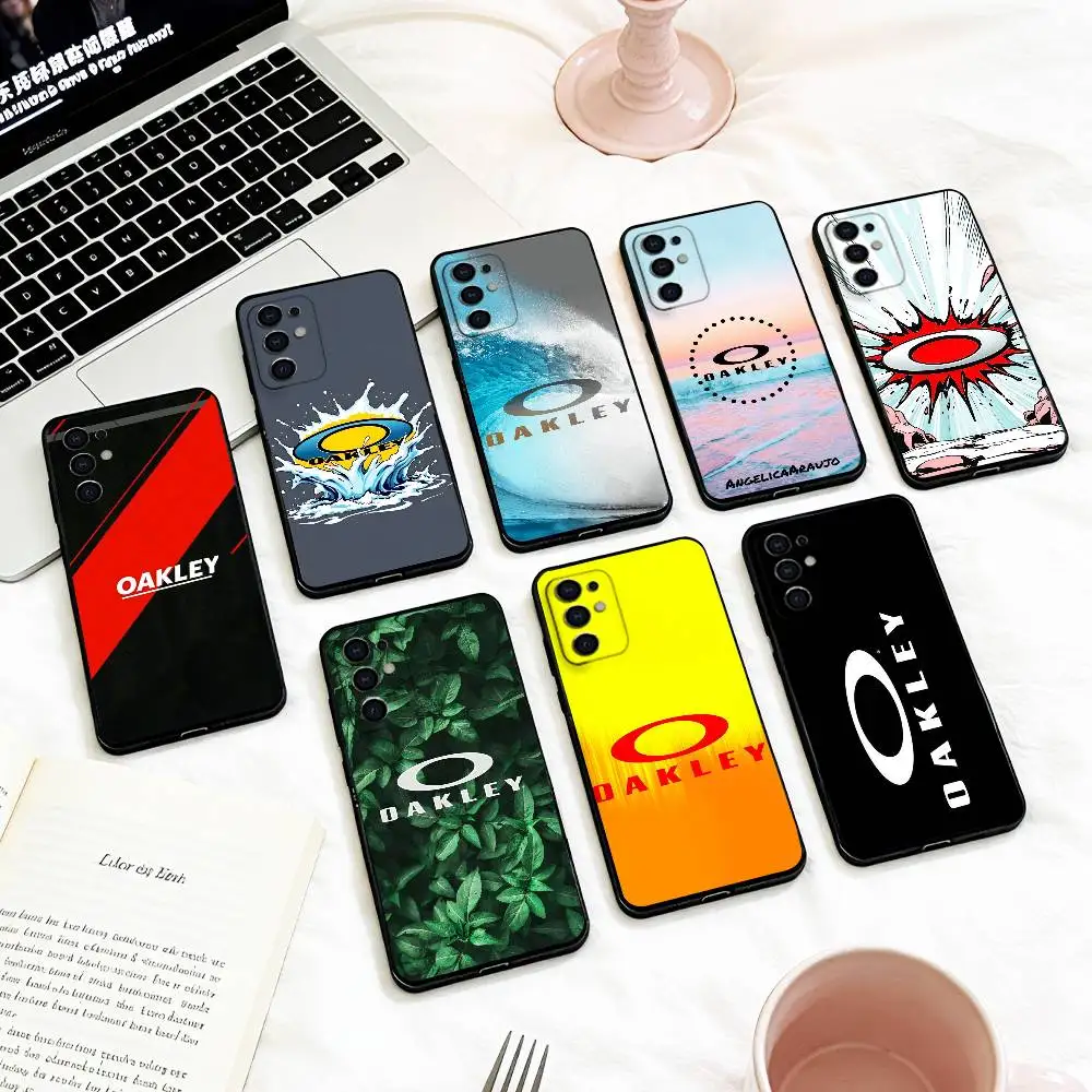 Capa de Telefone O-Oakley-es D-Design Art para Samsung S 25,24,23,22,30,21,10,9,Ultra,Plus,Lite,FE,4,5 G, Capa Preta Macia