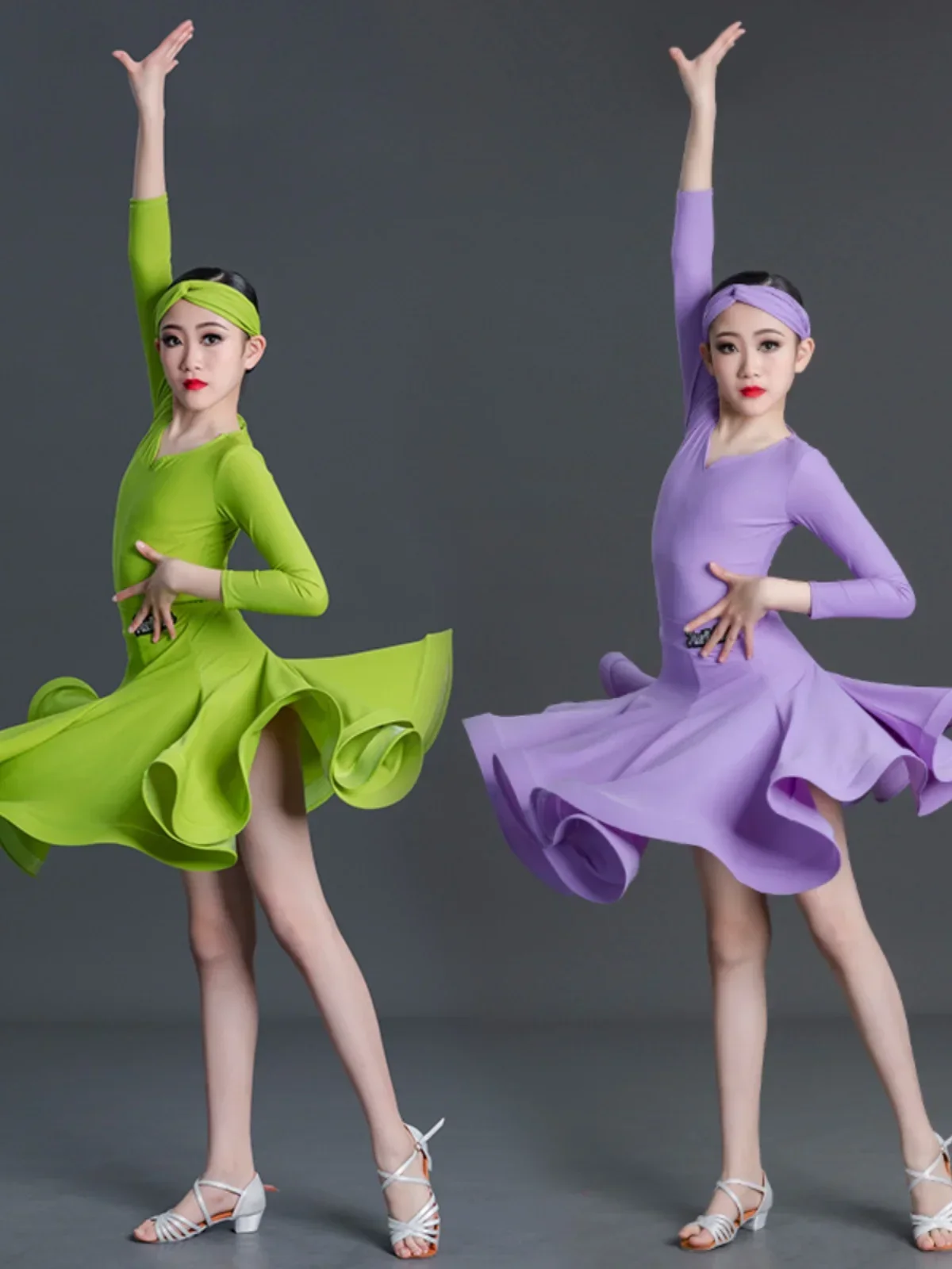 Abbigliamento da ballo latino per ragazze Costumi da tango moderni Abbigliamento per spettacoli teatrali Tango Salsa Costume da ballo per bambini Abiti